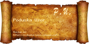 Poduska Uzor névjegykártya